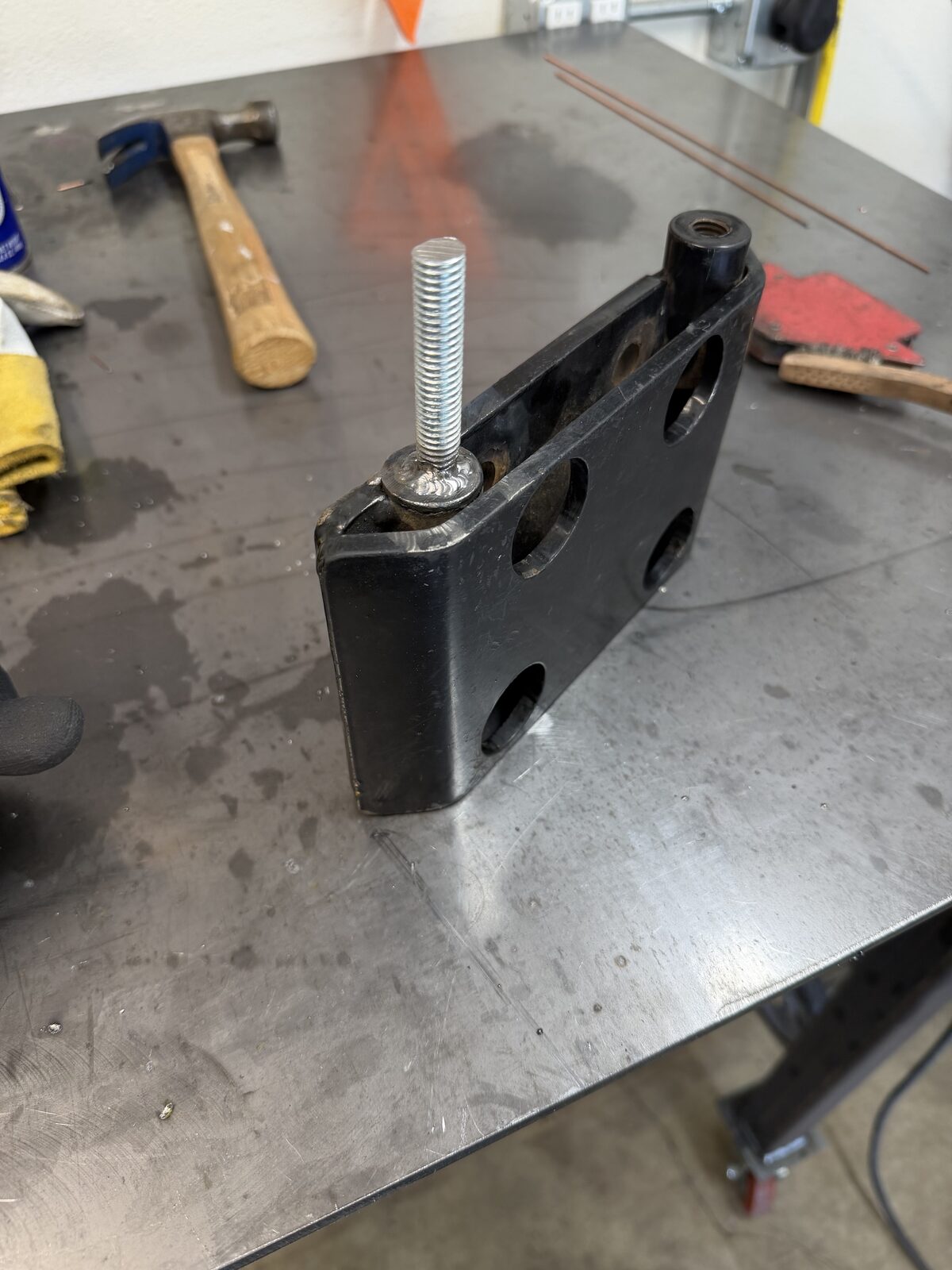 Custom equipment mounting bracket