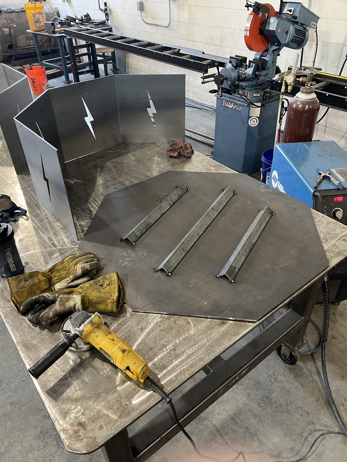 Fire pit panels in progress